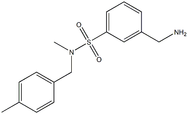 3-(aminomethyl)-N-methyl-N-[(4-methylphenyl)methyl]benzene-1-sulfonamide