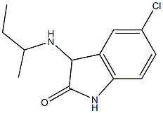 3-(butan-2-ylamino)-5-chloro-2,3-dihydro-1H-indol-2-one 化学構造式