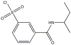 3-(butan-2-ylcarbamoyl)benzene-1-sulfonyl chloride,,结构式