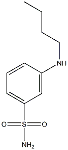 3-(butylamino)benzene-1-sulfonamide 化学構造式