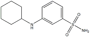 3-(cyclohexylamino)benzene-1-sulfonamide 结构式