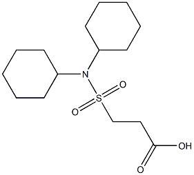 3-(dicyclohexylsulfamoyl)propanoic acid,,结构式