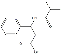 3-(isobutyrylamino)-3-phenylpropanoic acid 化学構造式