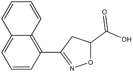 3-(naphthalen-1-yl)-4,5-dihydro-1,2-oxazole-5-carboxylic acid 化学構造式