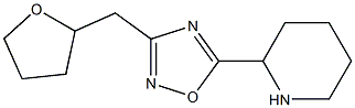 3-(oxolan-2-ylmethyl)-5-(piperidin-2-yl)-1,2,4-oxadiazole Structure