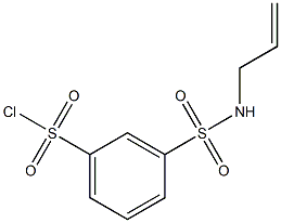 3-(prop-2-en-1-ylsulfamoyl)benzene-1-sulfonyl chloride 化学構造式