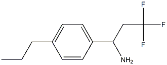 3,3,3-trifluoro-1-(4-propylphenyl)propan-1-amine,,结构式