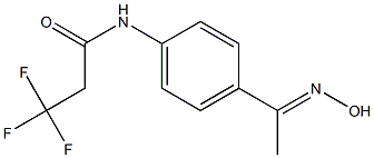 3,3,3-trifluoro-N-{4-[(1E)-N-hydroxyethanimidoyl]phenyl}propanamide 结构式