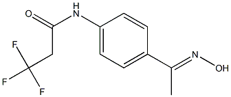 3,3,3-trifluoro-N-{4-[(1E)-N-hydroxyethanimidoyl]phenyl}propanamide 化学構造式