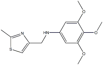 3,4,5-trimethoxy-N-[(2-methyl-1,3-thiazol-4-yl)methyl]aniline 结构式