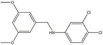 3,4-dichloro-N-[(3,5-dimethoxyphenyl)methyl]aniline Structure