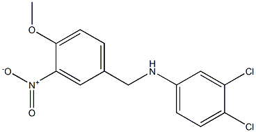 3,4-dichloro-N-[(4-methoxy-3-nitrophenyl)methyl]aniline Structure