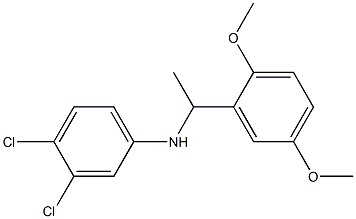 3,4-dichloro-N-[1-(2,5-dimethoxyphenyl)ethyl]aniline 化学構造式