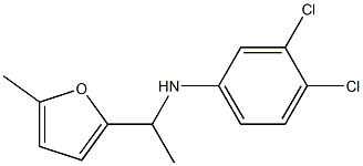 3,4-dichloro-N-[1-(5-methylfuran-2-yl)ethyl]aniline,,结构式