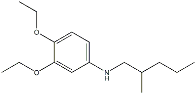 3,4-diethoxy-N-(2-methylpentyl)aniline,,结构式