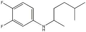 3,4-difluoro-N-(5-methylhexan-2-yl)aniline 化学構造式