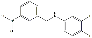 3,4-difluoro-N-[(3-nitrophenyl)methyl]aniline,,结构式