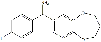 3,4-dihydro-2H-1,5-benzodioxepin-7-yl(4-iodophenyl)methanamine,,结构式