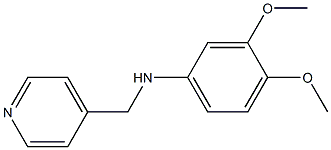 3,4-dimethoxy-N-(pyridin-4-ylmethyl)aniline 化学構造式