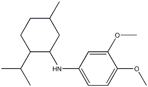 3,4-dimethoxy-N-[5-methyl-2-(propan-2-yl)cyclohexyl]aniline Structure