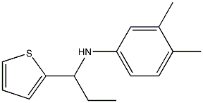 3,4-dimethyl-N-[1-(thiophen-2-yl)propyl]aniline,,结构式