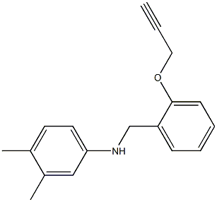 3,4-dimethyl-N-{[2-(prop-2-yn-1-yloxy)phenyl]methyl}aniline,,结构式