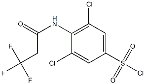 3,5-dichloro-4-(3,3,3-trifluoropropanamido)benzene-1-sulfonyl chloride Structure