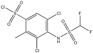 3,5-dichloro-4-(difluoromethanesulfonamido)-2-methylbenzene-1-sulfonyl chloride,,结构式