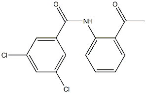 3,5-dichloro-N-(2-acetylphenyl)benzamide Structure