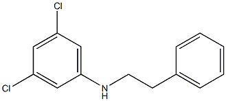 3,5-dichloro-N-(2-phenylethyl)aniline 化学構造式