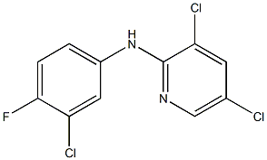 3,5-dichloro-N-(3-chloro-4-fluorophenyl)pyridin-2-amine Structure