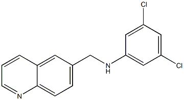 3,5-dichloro-N-(quinolin-6-ylmethyl)aniline,,结构式