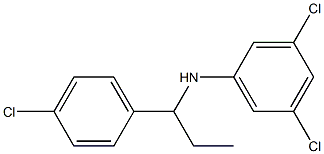 3,5-dichloro-N-[1-(4-chlorophenyl)propyl]aniline Struktur