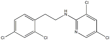 3,5-dichloro-N-[2-(2,4-dichlorophenyl)ethyl]pyridin-2-amine 化学構造式