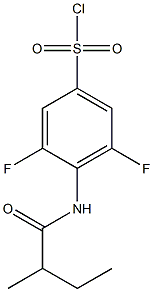 3,5-difluoro-4-(2-methylbutanamido)benzene-1-sulfonyl chloride Structure