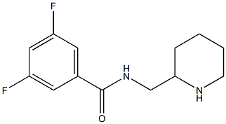 3,5-difluoro-N-(piperidin-2-ylmethyl)benzamide Structure