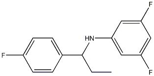 3,5-difluoro-N-[1-(4-fluorophenyl)propyl]aniline Structure