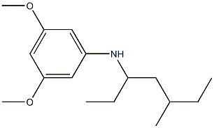 3,5-dimethoxy-N-(5-methylheptan-3-yl)aniline,,结构式
