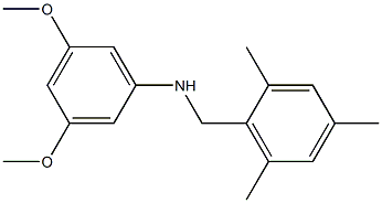 3,5-dimethoxy-N-[(2,4,6-trimethylphenyl)methyl]aniline Structure