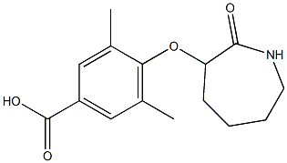 3,5-dimethyl-4-[(2-oxoazepan-3-yl)oxy]benzoic acid,,结构式