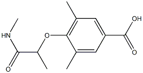 3,5-dimethyl-4-[1-(methylcarbamoyl)ethoxy]benzoic acid 结构式