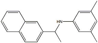 3,5-dimethyl-N-[1-(naphthalen-2-yl)ethyl]aniline,,结构式
