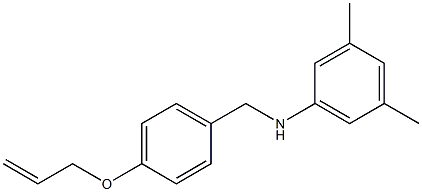 3,5-dimethyl-N-{[4-(prop-2-en-1-yloxy)phenyl]methyl}aniline,,结构式