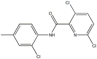 3,6-dichloro-N-(2-chloro-4-methylphenyl)pyridine-2-carboxamide Struktur