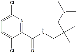 3,6-dichloro-N-{2-[(dimethylamino)methyl]-2-methylpropyl}pyridine-2-carboxamide 化学構造式