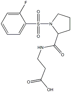 3-[({1-[(2-fluorophenyl)sulfonyl]pyrrolidin-2-yl}carbonyl)amino]propanoic acid|