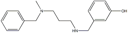 3-[({3-[benzyl(methyl)amino]propyl}amino)methyl]phenol Struktur