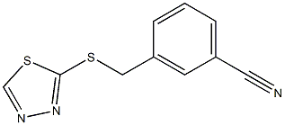 3-[(1,3,4-thiadiazol-2-ylsulfanyl)methyl]benzonitrile 化学構造式