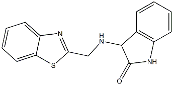 3-[(1,3-benzothiazol-2-ylmethyl)amino]-2,3-dihydro-1H-indol-2-one 结构式