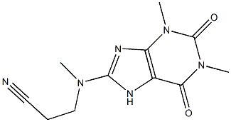 3-[(1,3-dimethyl-2,6-dioxo-2,3,6,7-tetrahydro-1H-purin-8-yl)(methyl)amino]propanenitrile